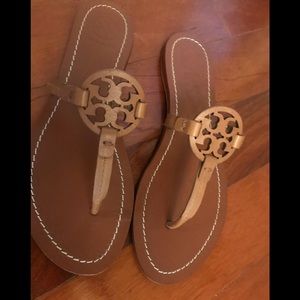 Tory Burch EUC Miller Sandals size 6.5 Royal Tan